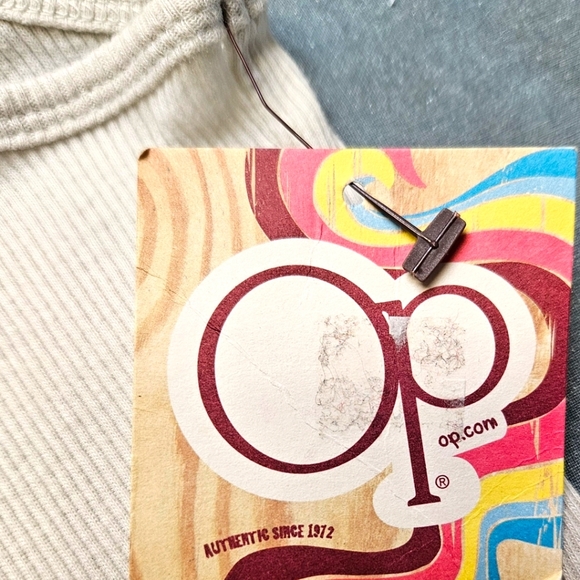 OP CREAM COLORED Ruffle Logo Tank Top Size XL - Picture 12 of 16